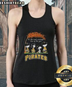Premium Pittsburgh Pirates X Peanuts Snoopy and Friends autumn tank top, celebrating the most wonderful time of the year.