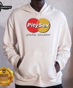 Premium Pitysex Gladly Accepted logo hoodie featuring a stylish design in black, perfect for casual wear.
