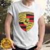 Premium Porsche logo t-shirt featuring 'I Am Not Saying Im Better Than You But I Do Drive' slogan for car enthusiasts.