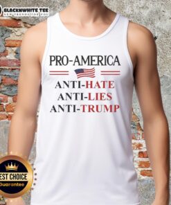 Premium Pro-America Anti-Trump pullover tank top featuring 'Resist' sign and bold design for political activism.