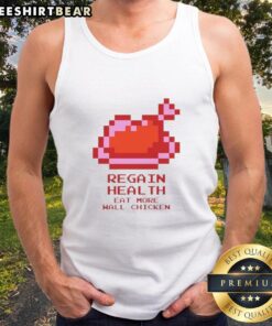 Premium Regain Health Eat More Wall Chicken Tank Top featuring a stylish design for fitness enthusiasts.
