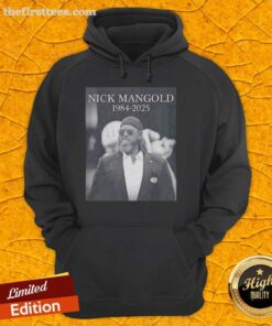 Premium Rip Nick Mangold 1984-2025 hoodie featuring a stylish design for fans and collectors of football memorabilia.