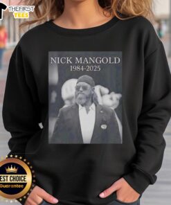 Alt Text: Premium Rip Nick Mangold 1984-2025 sweatshirt featuring a stylish design, perfect for fans and collectors.