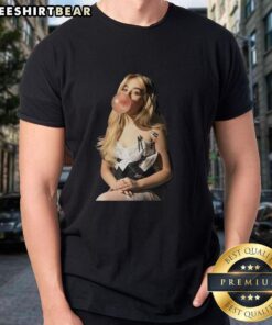 Premium Sabrina Blows Bubbles Retro T-Shirt featuring a colorful bubble graphic and vintage-inspired design.