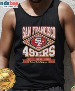 Premium San Francisco 49ers heater tank top featuring team logo, perfect for game day and summer wear.