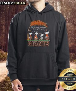 Premium San Francisco Giants X Peanuts Snoopy hoodie showcasing autumn vibes, perfect for cozy fall days.