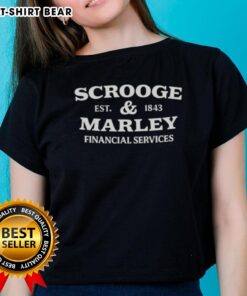 Premium Scrooge and Marley Christmas Est 1843 ladies tee featuring festive design perfect for holiday celebrations.