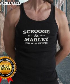 Premium Scrooge and Marley Christmas tank top established 1843, featuring festive design perfect for holiday celebrations.