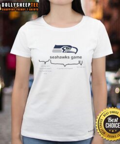 Premium Seattle Seahawks Game Nice We Won Ladies Tee showcasing vibrant team colors and stylish design for fans.