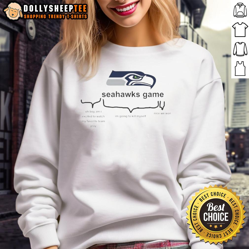 Premium Seattle Seahawks Game Nice We Won Sweatshirt Premium Seattle Seahawks game sweatshirt celebrating a win, featuring vibrant team colors and a cozy design.
