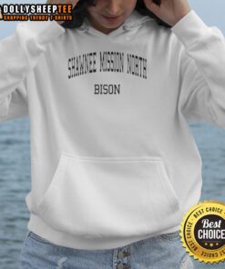 Alt Text: Premium Shawnee Mission North High School Overland Park Bison hoodie, featuring school colors and logo for fans.