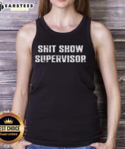 Premium Shit Show Supervisor Letter Meme Tank Top featuring a humorous graphic design for casual wear.