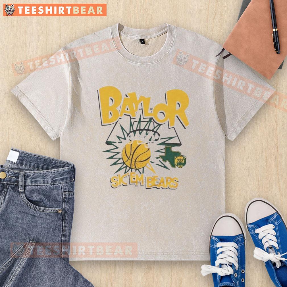 premium-sic-em-baylor-bears-slam-washed-t-shirt Alt Text: Premium Sic Em Baylor Bears Slam Washed T-Shirt featuring vibrant team colors and a comfortable fit for fans.