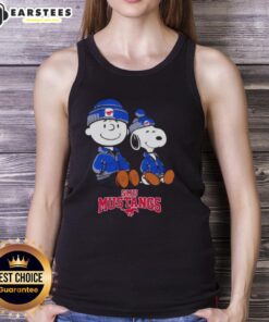 Premium SMU Mustangs X Snoopy and Charlie Brown tank top featuring vibrant graphics and comfortable fit for fans.