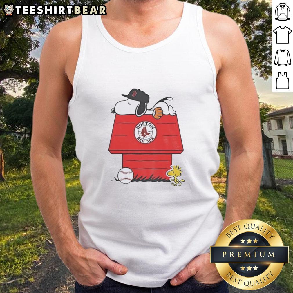premium-snoopy-and-woodstock-boston-red-sox-dugout-mlb-baseball-tank-top Premium Snoopy and Woodstock Boston Red Sox dugout MLB baseball tank top for fans and collectors.