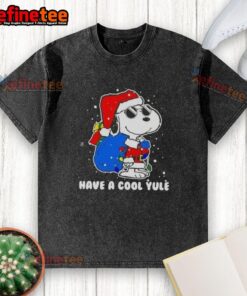 Premium Snoopy Santa Hat Merry Christmas t-shirt featuring festive design for a cool yule holiday spirit.