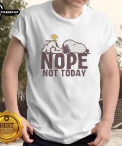 Premium Snoopy Sleep and Woodstock Nope Mood T-Shirt featuring playful graphics of Snoopy and Woodstock in a fun design.