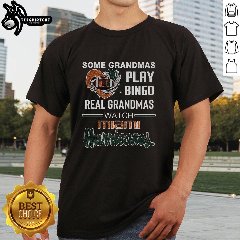 premium-some-grandmas-play-bingo-real-grandmas-watch-miami-hurricanes-t-shirt Premium 'Some Grandmas Play Bingo, Real Grandmas Watch Miami Hurricanes' T-Shirt showcasing team spirit for fans.