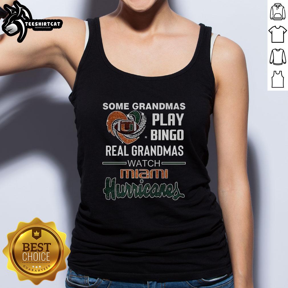 premium-some-grandmas-play-bingo-real-grandmas-watch-miami-hurricanes-tank-top Premium tank top featuring grandmas playing bingo while watching Miami Hurricanes, perfect for fans and grandmas alike.