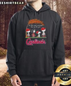 Premium St. Louis Cardinals X Peanuts Snoopy hoodie for autumn, celebrating the most wonderful time of the year.