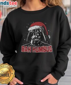 Premium Star Wars Darth Vader Bah Humbug Sweatshirt featuring a festive design for holiday fans and sci-fi lovers.