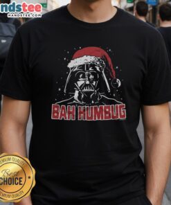 Premium Star Wars Darth Vader Bah Humbug T-Shirt featuring a festive design with Darth Vader and holiday text.