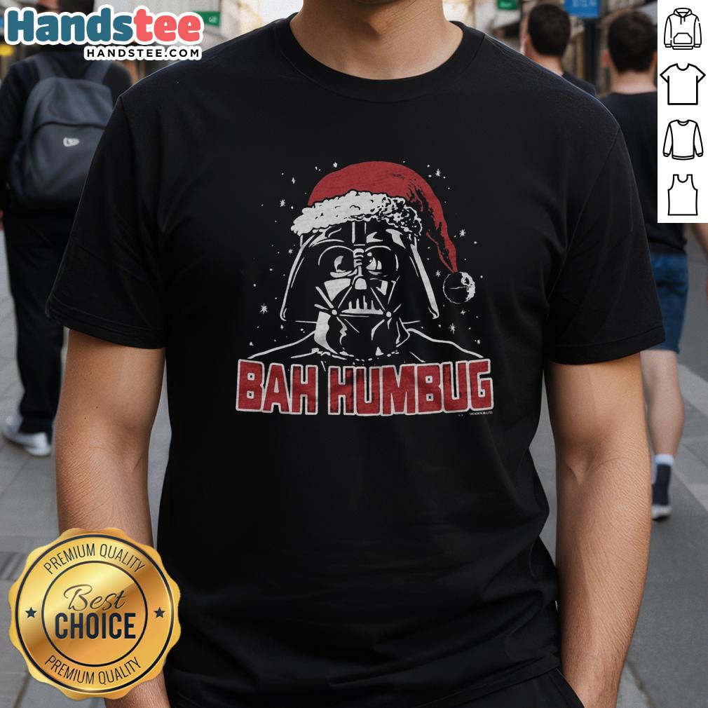 premium-star-wars-darth-vader-bah-humbug-t-shirt-1 Premium Star Wars Darth Vader Bah Humbug T-Shirt featuring a festive design with Darth Vader and holiday text.