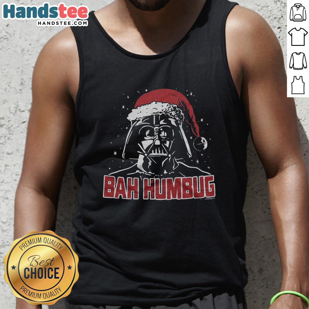 premium-star-wars-darth-vader-bah-humbug-tank-top Premium Star Wars Darth Vader Bah Humbug tank top featuring iconic character in a festive design, perfect for fans.