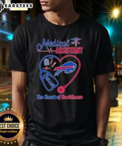 Premium Stethoscope Heart Nurse T-Shirt for Buffalo Bills fans - The Heart of Healthcare apparel for medical assistants.