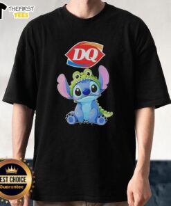 Premium Stitch Cosplay Crocodile X Dairy Queen T-Shirt featuring vibrant graphics and comfortable fit for cosplay enthusiasts.