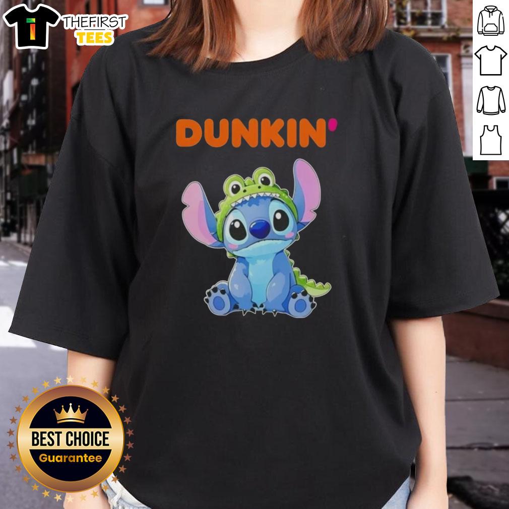 premium-stitch-cosplay-crocodile-x-dunkin-donuts-ladies-tee Premium Stitch Crocodile X Dunkin Donuts ladies tee featuring a vibrant design, perfect for cosplay and casual wear.