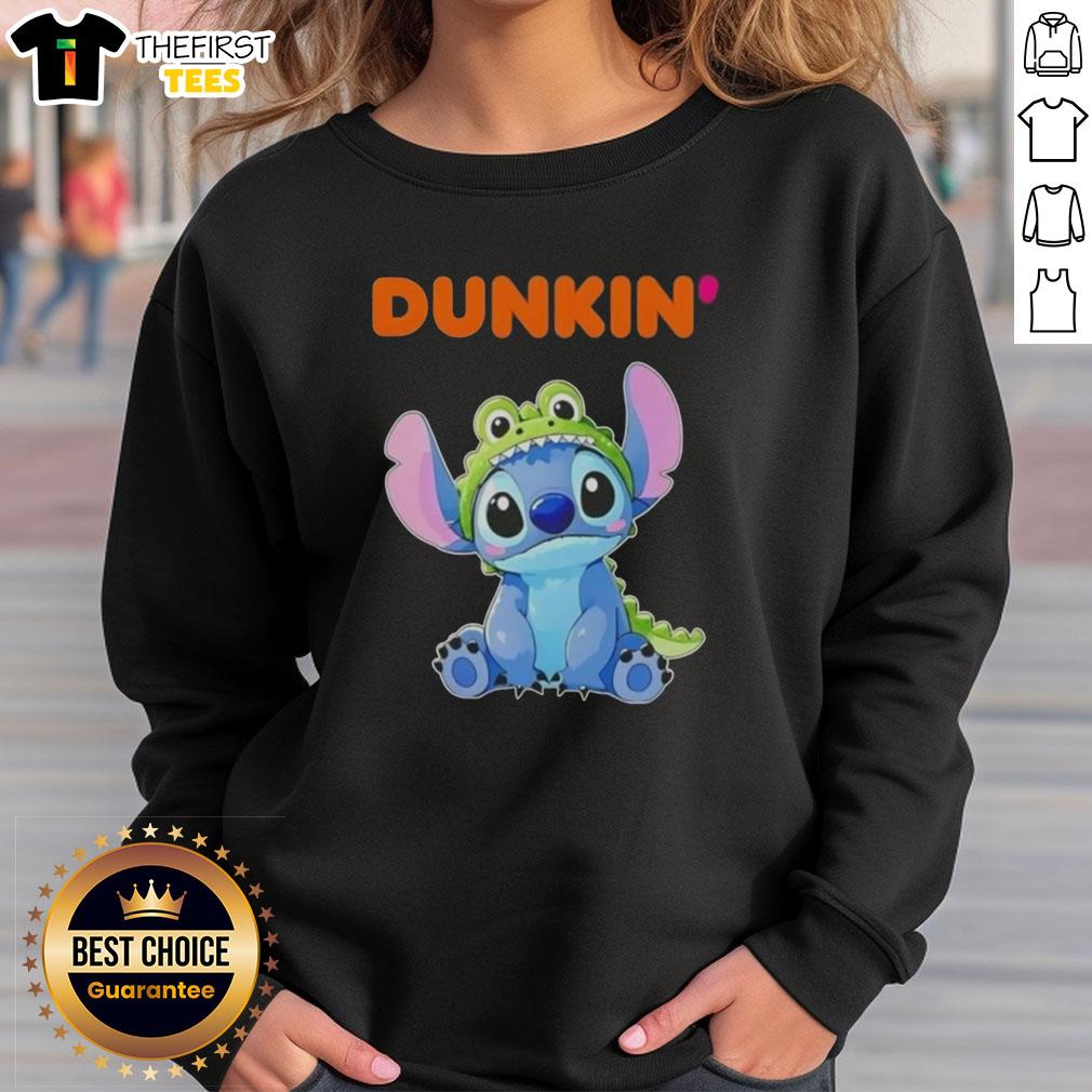 premium-stitch-cosplay-crocodile-x-dunkin-donuts-sweatshirt Premium Stitch Cosplay Crocodile X Dunkin Donuts Sweatshirt featuring vibrant graphics and cozy design for fans.
