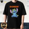 Premium Stitch Cosplay Crocodile X Dunkin' Donuts T-Shirt featuring vibrant colors and unique design for fans and collectors.