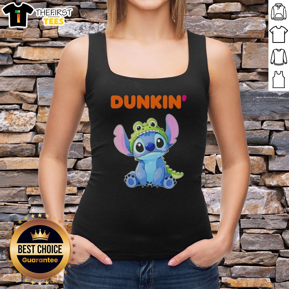 premium-stitch-cosplay-crocodile-x-dunkin-donuts-tank-top Premium Stitch Cosplay Crocodile X Dunkin' Donuts tank top featuring vibrant graphics and a trendy design for fans.