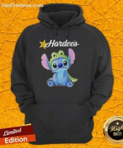 Premium Stitch Cosplay Crocodile X Hardees Hoodie featuring vibrant design and comfortable fit, perfect for fans.