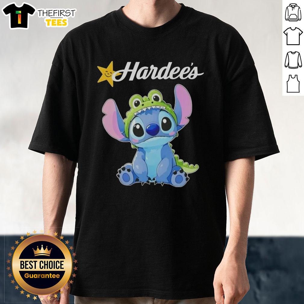premium-stitch-cosplay-crocodile-x-hardees-t-shirt-1 Alt Text: Premium Stitch Cosplay Crocodile X Hardee's T-Shirt featuring vibrant graphics and high-quality fabric for fans.