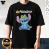 Alt Text: Premium Stitch Cosplay Crocodile X Hardee's T-Shirt featuring vibrant graphics and high-quality fabric for fans.