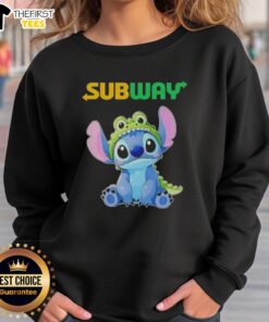 Premium Stitch Cosplay Crocodile X Subway Sweatshirt featuring vibrant graphics and cozy design for fans of unique apparel.