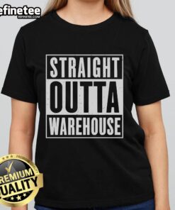 Premium Straight Outta Warehouse Ladies Tee in stylish design, perfect for casual wear and showcasing personality.