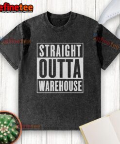 Premium Straight Outta Warehouse Washed T-Shirt in soft cotton, showcasing a trendy design and relaxed fit for casual wear.