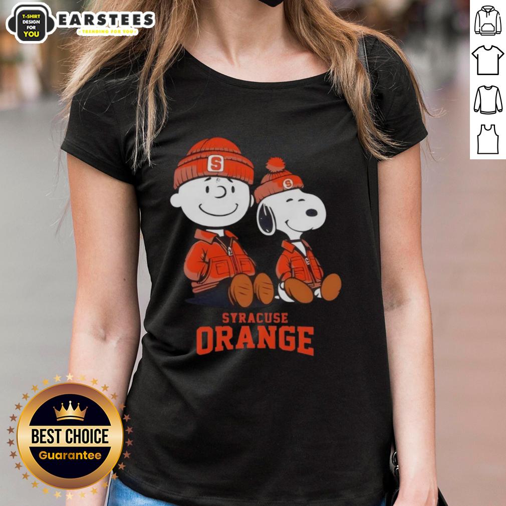 premium-syracuse-orange-x-snoopy-and-charlie-brown-ladies-tee Premium Syracuse Orange X Snoopy and Charlie Brown ladies tee featuring vibrant graphics and a trendy design.