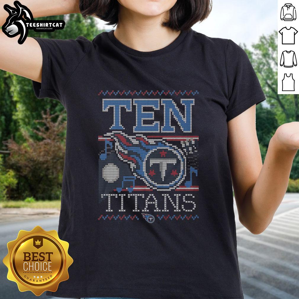 premium-tennessee-titans-holiday-ladies-tee Alt Text: Premium Tennessee Titans Holiday Ladies Tee in festive colors, perfect for game day and holiday celebrations.