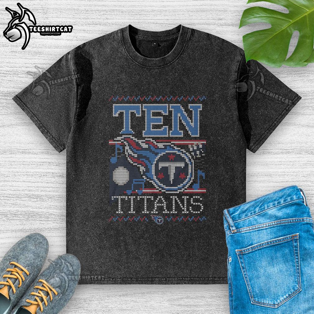 premium-tennessee-titans-holiday-washed-t-shirt Premium Tennessee Titans Holiday Washed T-Shirt in festive colors, perfect for game day and holiday celebrations.