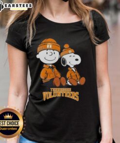 Alt Text: Premium Tennessee Volunteers X Snoopy and Charlie Brown ladies tee featuring vibrant graphics and a comfortable fit.