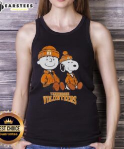 Premium Tennessee Volunteers X Snoopy and Charlie Brown tank top featuring vibrant graphics and comfortable fit.