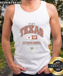 Premium Texas Longhorns Cheez-It Citrus Bowl 2025 tank top featuring vibrant team colors and stylish design.