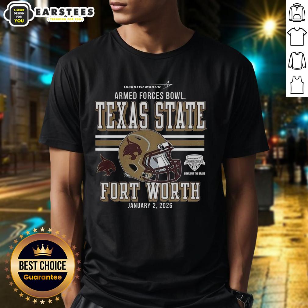 premium-texas-state-bobcats-2025-armed-forces-bowl-bound-t-shirt Premium Texas State Bobcats 2025 Armed Forces Bowl Bound T-Shirt featuring team logo and vibrant design for fans.