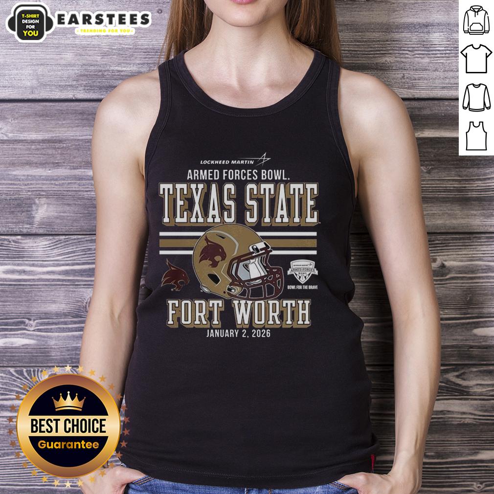 premium-texas-state-bobcats-2025-armed-forces-bowl-bound-tank-top Premium Texas State Bobcats 2025 Armed Forces Bowl Bound tank top showcasing team pride and spirit for fans.