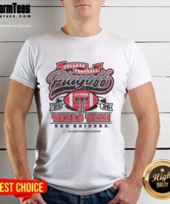 Premium Texas Tech Red Raiders College Football Playoff 2025-2026 T-Shirt featuring bold team graphics and soft fabric.