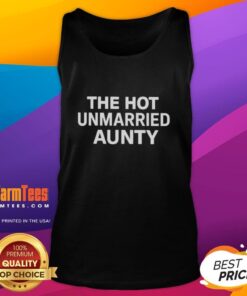 Premium The Hot Unmarried Aunty Tank Top displayed on a stylish mannequin against a trendy urban backdrop.